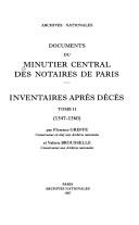 Cover for Documents du minutier central des notaires de Paris. Inventaires après décès 1547-1560, tome II