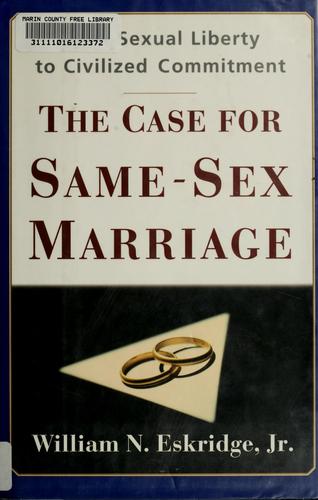 Cover for The case for same-sex marriage