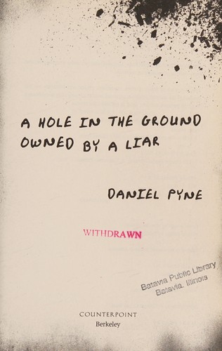 Cover for A hole in the ground owned by a liar