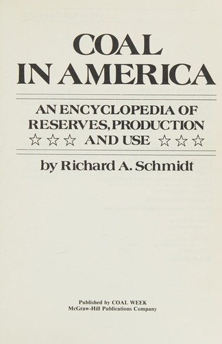Cover for Coal in America
