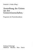Cover for Austreibung des Geistes aus den Geisteswissenschaften