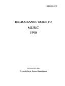 Cover for Bibliographic Guide to Music
