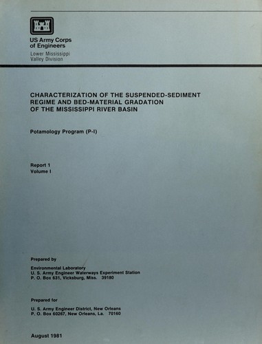 Cover for Characterization of the suspended-sediment regime and bed-material gradation of the Mississippi River basin