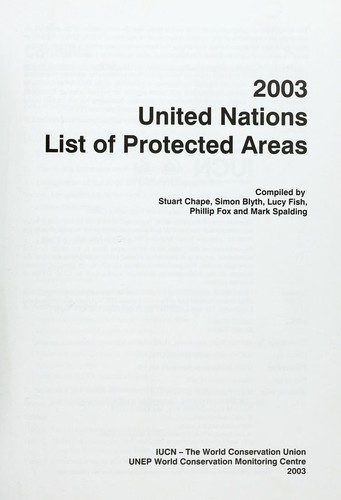 Cover for 2003 United Nations List of Protected Areas