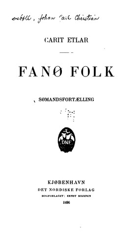 Cover for Fanø folk: sømandsfortælling