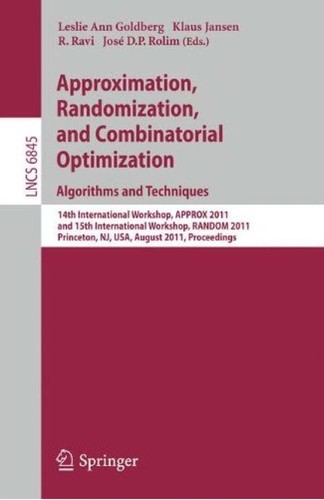 Cover for Approximation, Randomization, and Combinatorial Optimization. Algorithms and Techniques