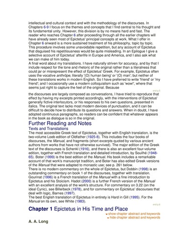 Cover for Epictetus