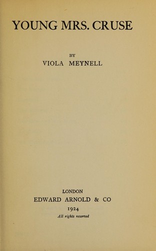 Cover for Young Mrs. Cruse