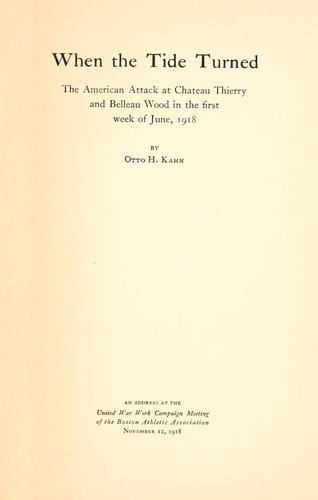 Cover for When the tide turned