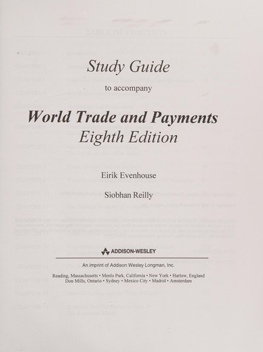 Cover for World Trade and Payments
