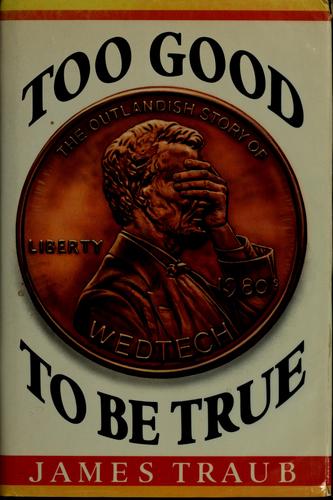 Cover for Too good to be true