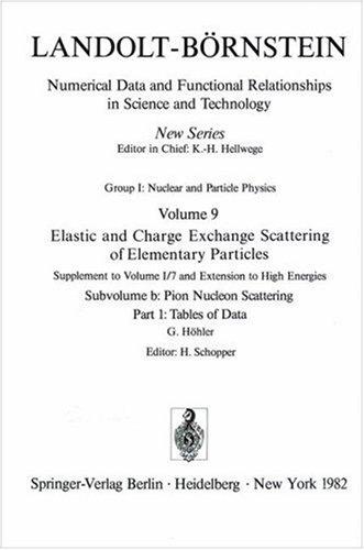 Cover for Tables of Data / Tabellen der Daten (Numerical Data & Functional Relationships in Science & Technology)