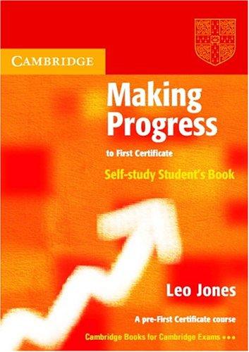 Cover for Making Progress to First Certificate Self Study Student's Book