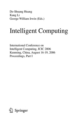 Cover for International Conference on Intelligent Computing