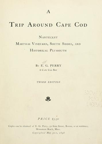 Cover for A trip around Cape Cod.