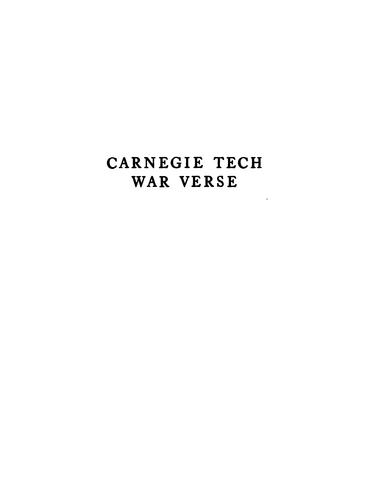 Cover for Carnegie tech war verse.