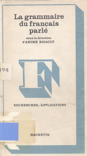 Cover for La grammaire du français parlé