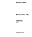 Cover for Balance and unity
