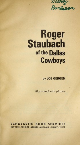 Cover for Roger Staubach of the Dallas Cowboys