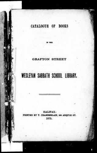 Cover for Catalogue of books in the Grafton Street Wesleyan Sabbath School Library