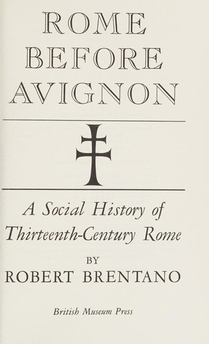 Cover for Rome Before Avignon