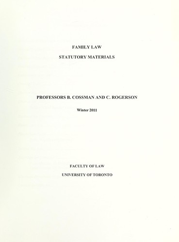 Cover for Family law