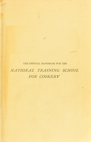 Cover for The official handbook for the National Training School for Cookery