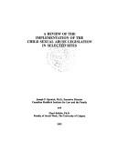 Cover for A review of the implementation of the child sexual abuse legislation in selected sites