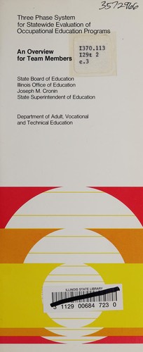 Cover for Three phase system for statewide evaluation of occupational education programs