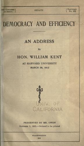 Cover for Democracy and efficiency