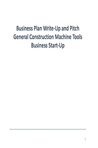Cover for General Construction Machine Tooling Business Plan