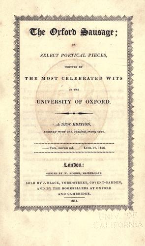 Cover for The Oxford sausage