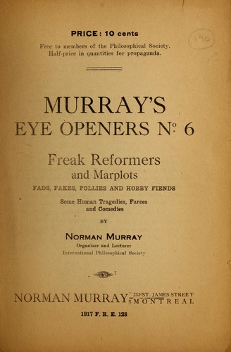 Cover for Freak reformers and marplots