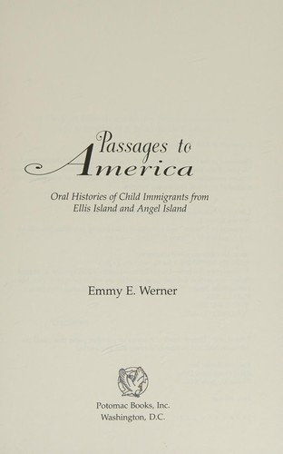 Cover for Passages to America