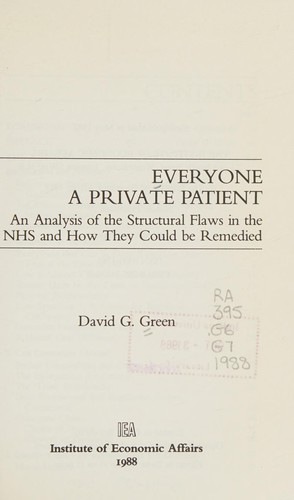 Cover for Everyone a private patient