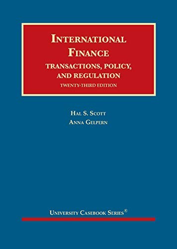 Cover for International Finance, Transactions, Policy, and Regulation