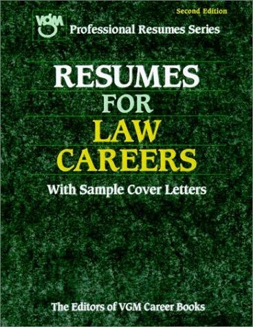 Cover for Resumes for law careers