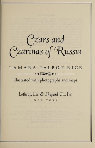 Cover for Czars and czarinas of Russia