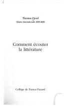 Cover for Comment écouter la littérature