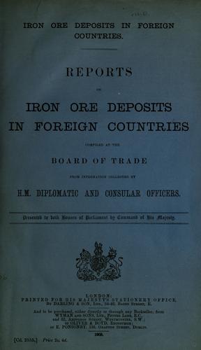 Cover for Iron ore deposits in foreign countries.