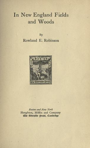 Cover for In New England fields and woods.