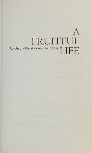 Cover for A Fruitful Life