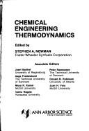 Cover for Chemical engineering thermodynamics