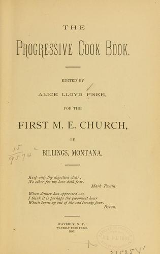 Cover for progressive cook book.