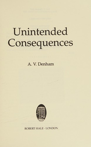 Cover for Unintended consequences