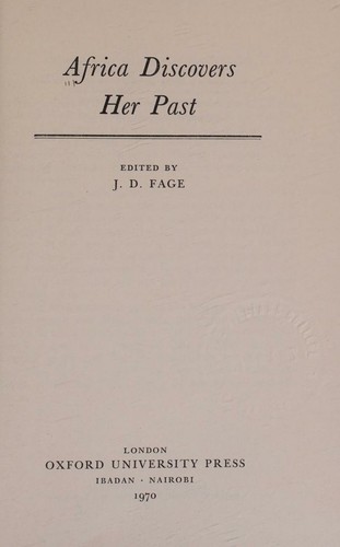 Cover for Africa discovers her past