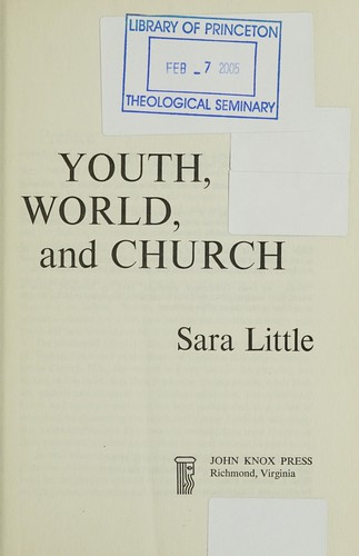 Cover for Youth, world, and church.