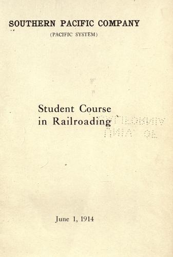 Cover for Student course in railroading.