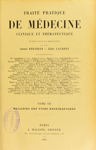 Cover for Trait©♭ pratique de m©♭decine clinique et th©♭rapeutique