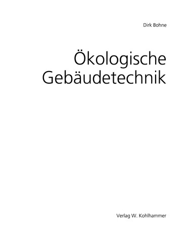 Cover for Ökologische Gebäudetechnik
